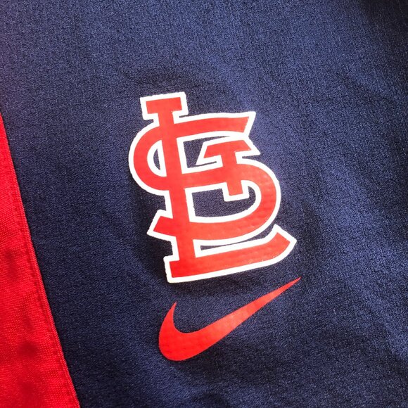 Nike St Louis Cardinals Shorts Mens Blue Baggy Pockets BSBL Stretch - Picture 2 of 12